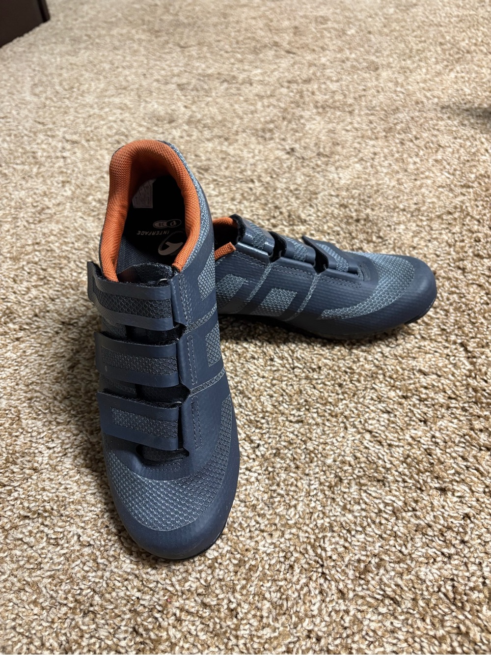 Pearl Izumi Women's Quest Cycling Shoes - Blue/Grey with Orange Lining